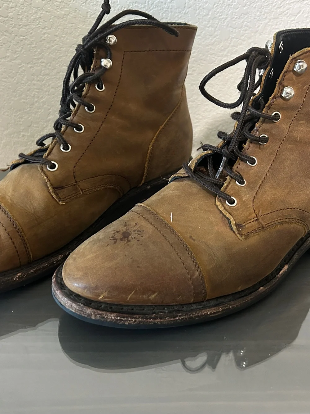 Thursday Boot Company Men's Tan Leather Lace-Up Boots